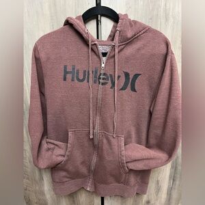 Hurley Light Burgundy Zip-Up Hoodie